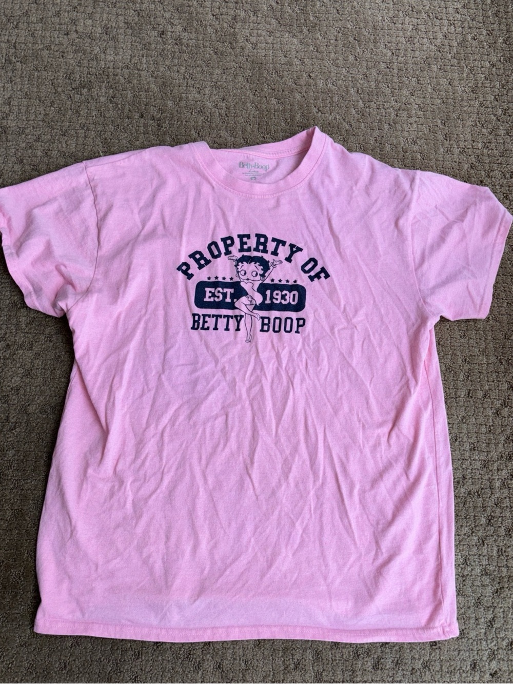 Betty Boop women’s Pink Graphic Tee - Property of Betty Boop XL